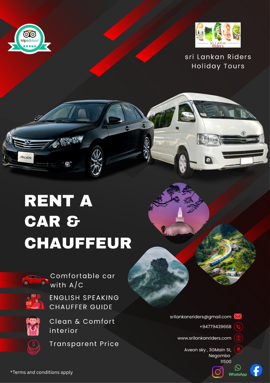 Rent a Car with Driver in Sri Lanka — Reliable Chauffeur Services Rent a car with driver Sri Lanka